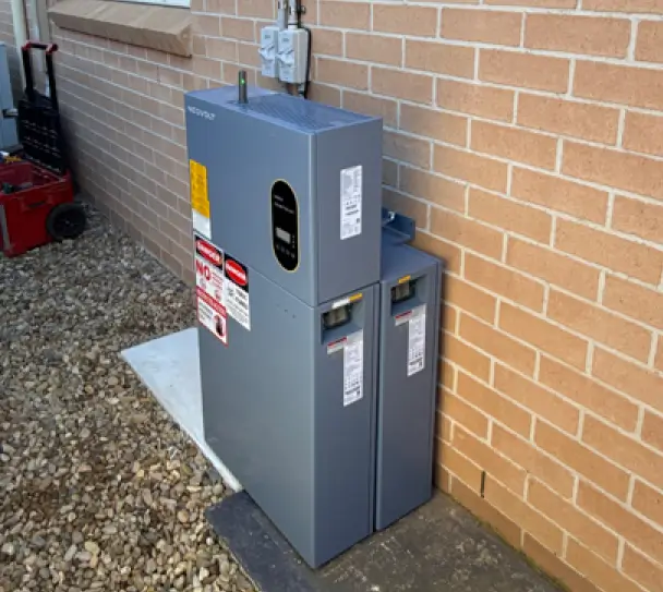 Installed solar battery system
